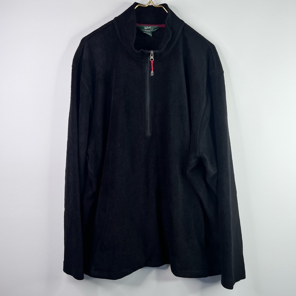 Woolrich Men's Quarter Zip Pullover Sweater Black 100% Polyester Size 2XL